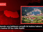 Hastanede s�ra bekleyen �ar�afl� iki kad�na hakaret eden kad�na Of il�e halk� tepkili