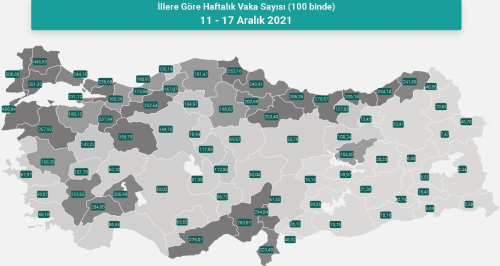 l il koronavirs vaka saylar katr? 11-17 Aralk l il gncel koronavirs risk haritas ve haftalk vaka saylar akland m?