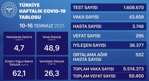 l il koronavirs vaka saylar katr? 17-23 Temmuz l il gncel koronavirs risk haritas ve haftalk vaka saylar akland m?