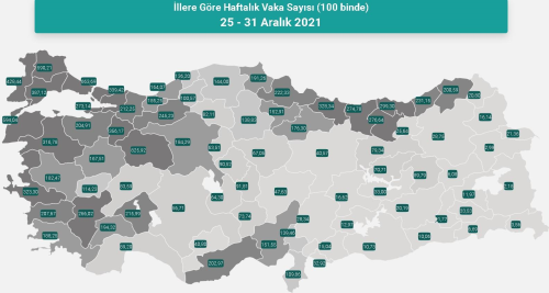 l il koronavirs vaka saylar katr? 25-31 Aralk l il gncel koronavirs risk haritas ve haftalk vaka saylar akland m?