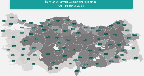 l il koronavirs vaka saylar katr? 4-10 Eyll l il gncel koronavirs risk haritas ve haftalk vaka saylar akland m?