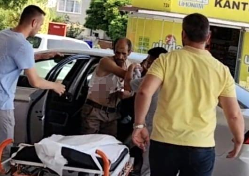 negl'de odun keserken kolu sapland