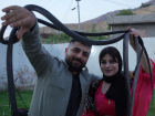 Irak'ta Yılan Bakıcılığı Yapan Çift, Yılan Derisinden Elde Ettikleri Yağlarla Geçimlerini Sağlıyor