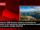 �stanbul'da TEM Otoyolu �atalca mevkiinde bir otomobil ve iki kamyonun kar��t��� zincirleme kazada �l� ve yaral�lar oldu�u bildirildi.