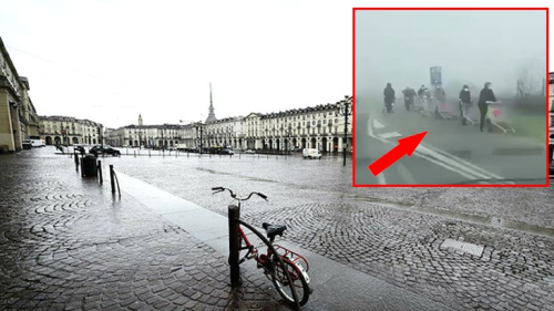 talya'da koronavirs sebebiyle oluan 1 kilometrelik market kuyruu kameraya yansd