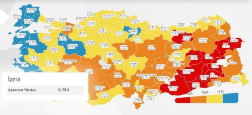 zmir alamada mavi kategoriye girdi