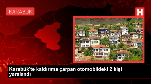 Karabk'te Otomobil Kaldrma arpt: 2 Yaral