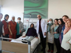 Kar�n a�r�s�yla hastaneye gitti, karn�ndan 35 santimlik kitle ��kt�