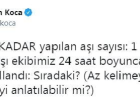 Koca: 1 milyon 538 bin 144 doz a�� yap�ld�