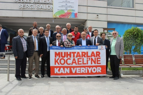 Kocaeli'de Muhtarlardan Kan Ba