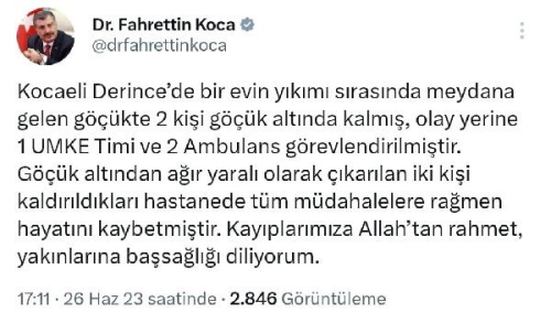 Kocaeli'deki G���k Facias�: 2 Ki�i Hayat�n� Kaybetti