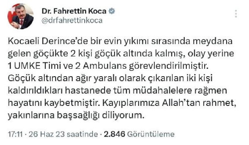 Kocaeli'deki Metruk Evdeki Gkte 2 Kii Hayatn Kaybetti