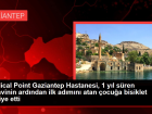 Medical Point Gaziantep Hastanesi, tedavisi tamamlanan çocuğa bisiklet hediye etti