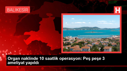 Organ naklinde 10 saatlik operasyon: Pe pee 3 ameliyat yapld