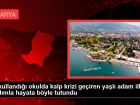 Oy kulland��� okulda kalp krizi ge�iren ya�l� adam ilk yard�mla hayata b�yle tutundu