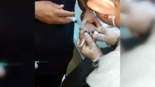 Parmana skan yz hastanede itfaiyeciler kard