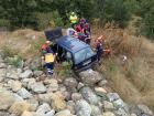 Safranbolu'da Otomobil �arampole Devrildi: 2 Yaral�