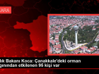 Sa�l�k Bakan� Koca: �anakkale'deki orman yang�n�ndan etkilenen 95 ki�i var