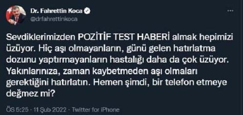 Salk Bakan Koca'dan 