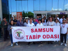 Samsun'da Doktorlar Silah Zoruyla Ka��r�lan Meslekta�lar�na Tepki G�sterdi
