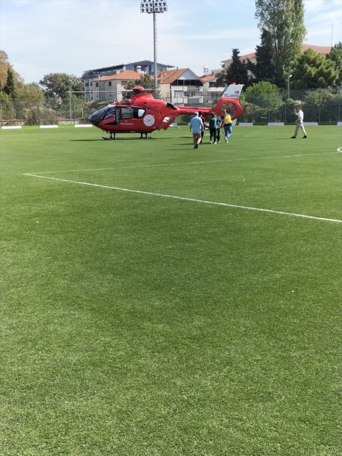Samsun'da Kalp Krizi Geiren Hasta Ambulans Helikopterle Sevk Edildi