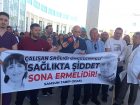 Samsun Tabip Odas�, doktorun hasta yak�nlar� taraf�ndan darp edilmesini protesto etti