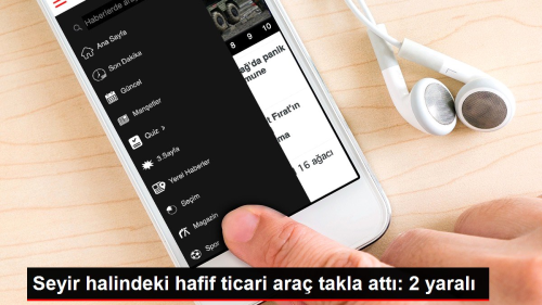 Seyir halindeki hafif ticari ara takla att: 2 yaral