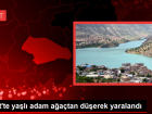 Siirt'te ya�l� adam a�a�tan d��erek yaraland�
