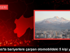 Sivas'ta bariyerlere �arpan otomobilde 5 ki�i yaraland�