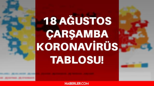 Son Dakika... Bugnk koronavirs tablosu ? 18 Austos koronavirs tablosu belli oldu? Trkiye'de bugn ka kii ld? 18 Austos koronavirs tablosu!