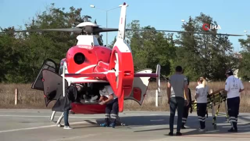 Son dakika haber | Kalp krizi geiren yal adamn yardmna ambulans helikopter yetiti