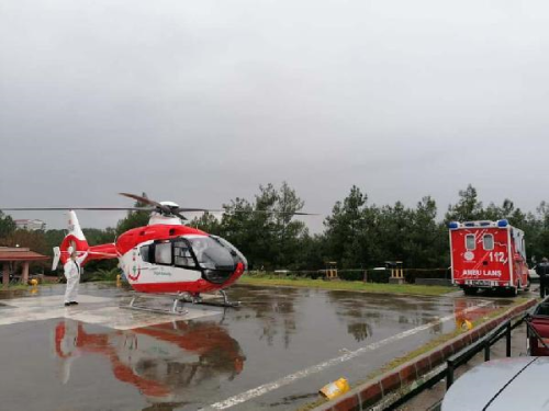 Ambulans helikopter korona hastas iin havaland