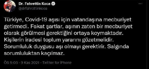 Son dakika haberleri! Bakan Koca: artlar, ann mecburiyet olarak grlmesini ortaya koyuyor