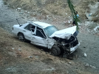 Sungurlu'da Otomobil Dereye U�tu, S�r�c� Yaraland�