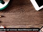 Tianjin'de sel sonras dezenfeksiyon ilemi