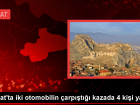 Tokat'�n Niksar il�esinde iki otomobilin �arp��mas� sonucu 4 ki�i yaraland�