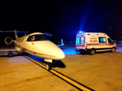 Trabzon'da Siroz Hastas Orhan avuolu Ambulans Uayla Bursa'ya Nakledildi