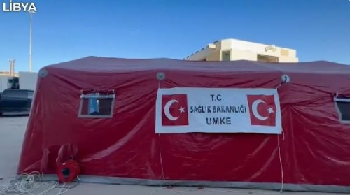 Trkiye, Libya'daki sel felaketine salk alanlaryla destek oluyor
