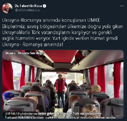 UMKE personeli, Ukrayna s�n�r�nda sa�l�k hizmeti veriyor
