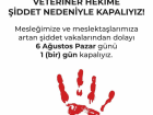 Veterinerler, �iddeti protesto etmek i�in i� b�rakacak