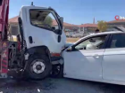 Vin� kamyoneti ile otomobilin kafa kafaya �arp��t��� feci kaza kamerada