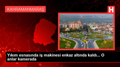 Ykm esnasnda i makinesi enkaz altnda kald... O anlar kamerada