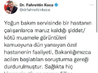 Yo�un bak�m hastas�n�n �iddet g�rd��� �zel hastanenin faaliyeti durduruldu