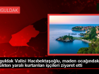 Zonguldak Valisi, maden g�����nden yaral� kurtar�lan i��ilere ge�mi� olsun ziyaretinde bulundu