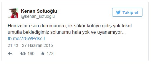 Kenan Sofuoğlu Bebeğim uyanamıyor dua edin